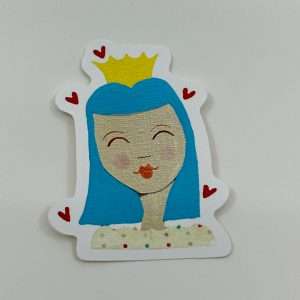 Wear a Crown - Teal Hair Sticker