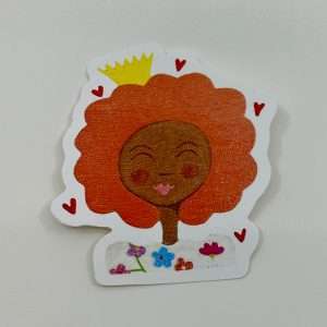 Wear a Crown - Orange Hair Sticker